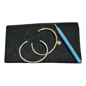 Coach Vintage Wallet, Coach Light Blue 4” Ballpoint Pen & EUC Coach Bracelet EUC
